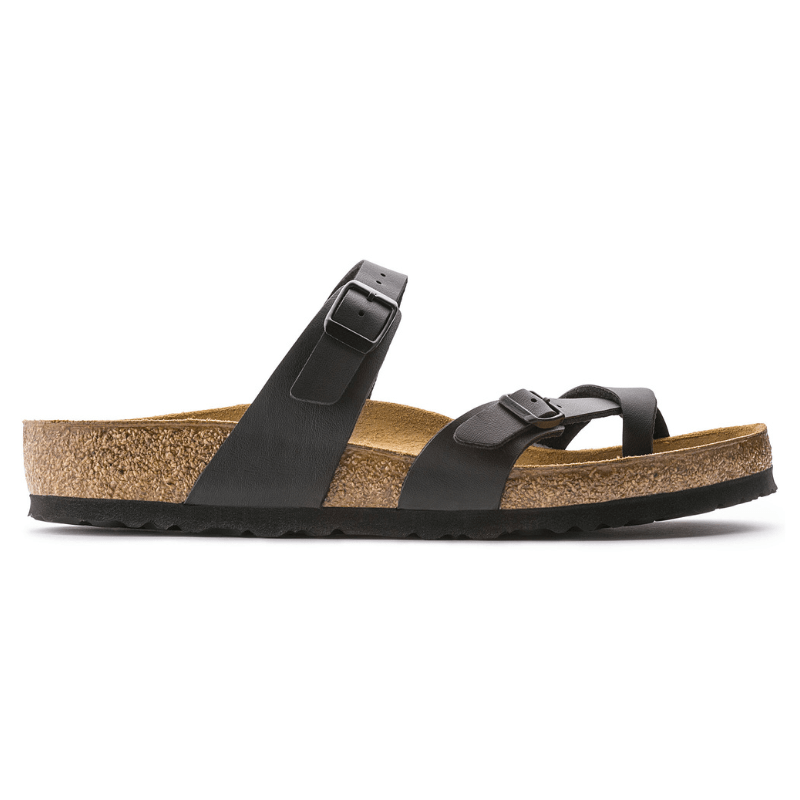 Milari Toe-Loop Cork Sandals – Black