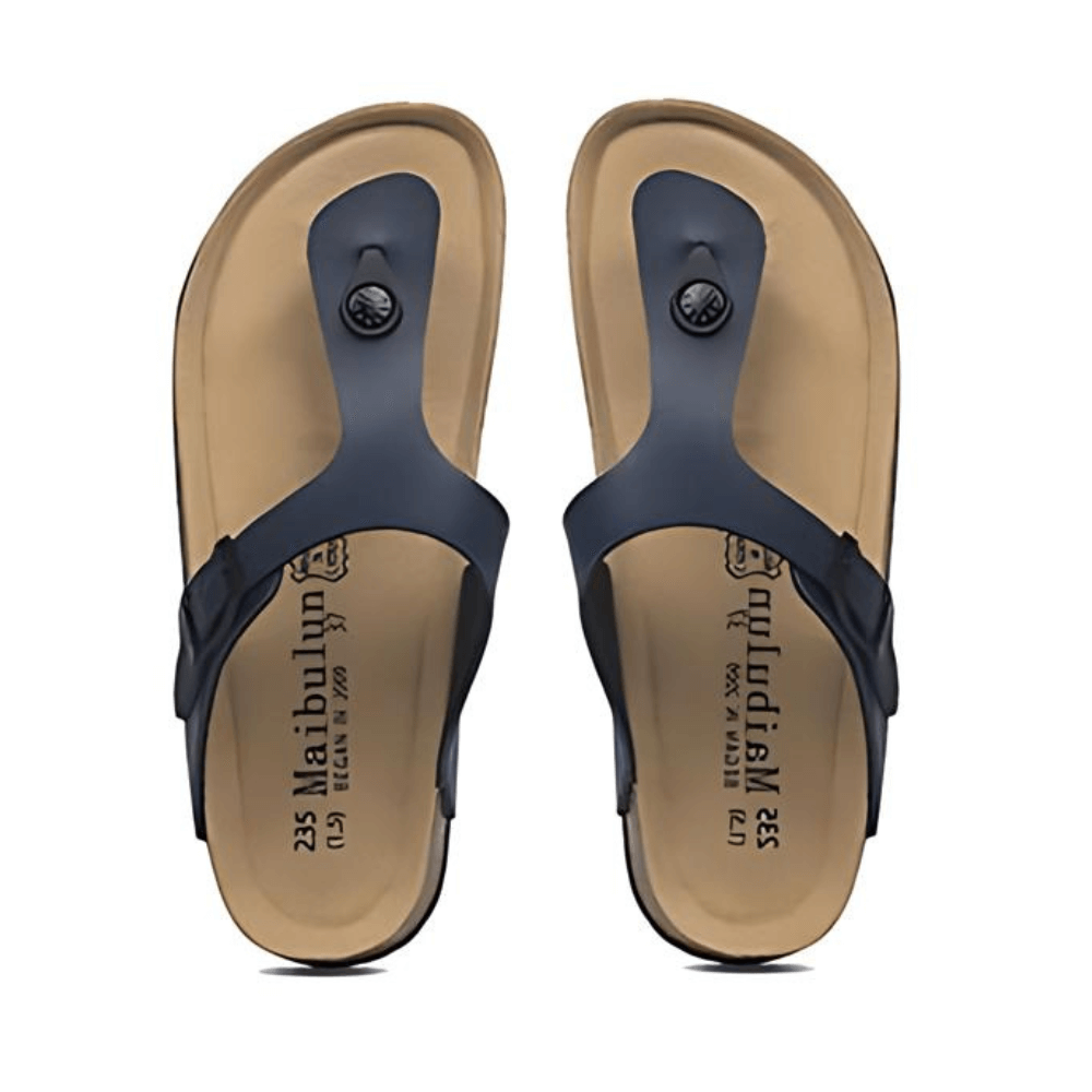 Miramare Thong Cork Sandals – Azul Escuro