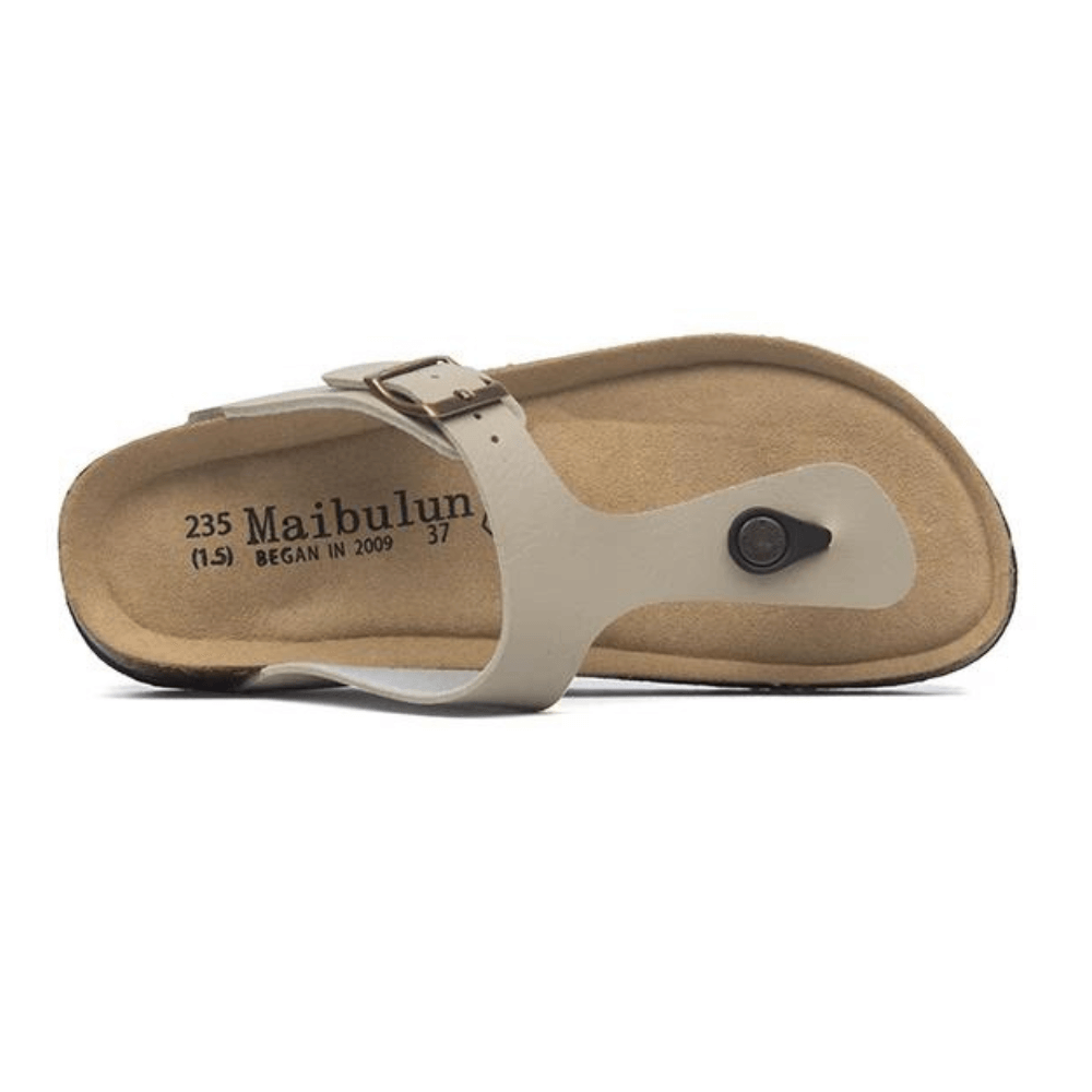 Miramare Thong Cork Sandals – Beige