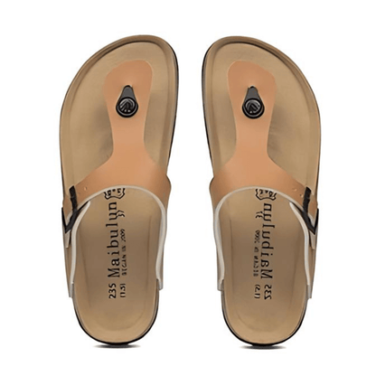 Miramare Thong Cork Sandals – Brown