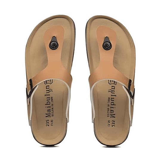 Miramare Thong Cork Sandals – Brown