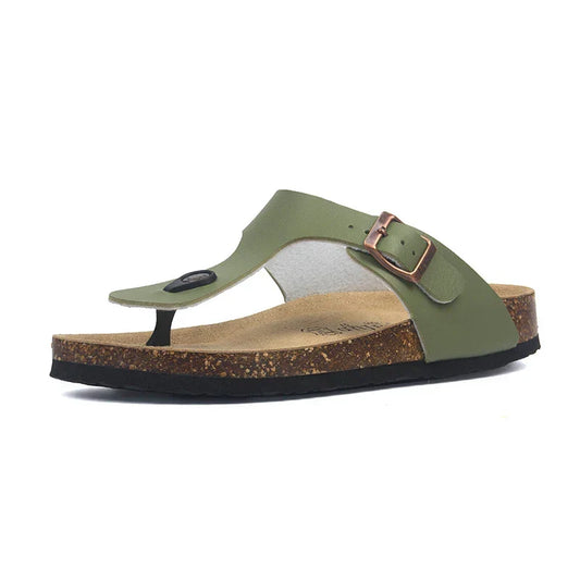 Miramare Thong Cork Sandals – Green