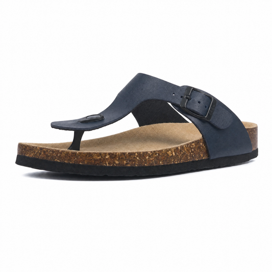 Miramare Thong Cork Sandals – Azul Escuro