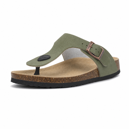 Miramare Thong Cork Sandals – Green