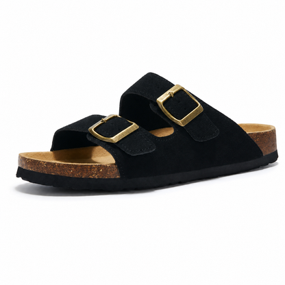 Maibulun Suede Arizona Sandals – Black