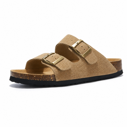 Maibulun Suede Arizona Sandals – Light Brown